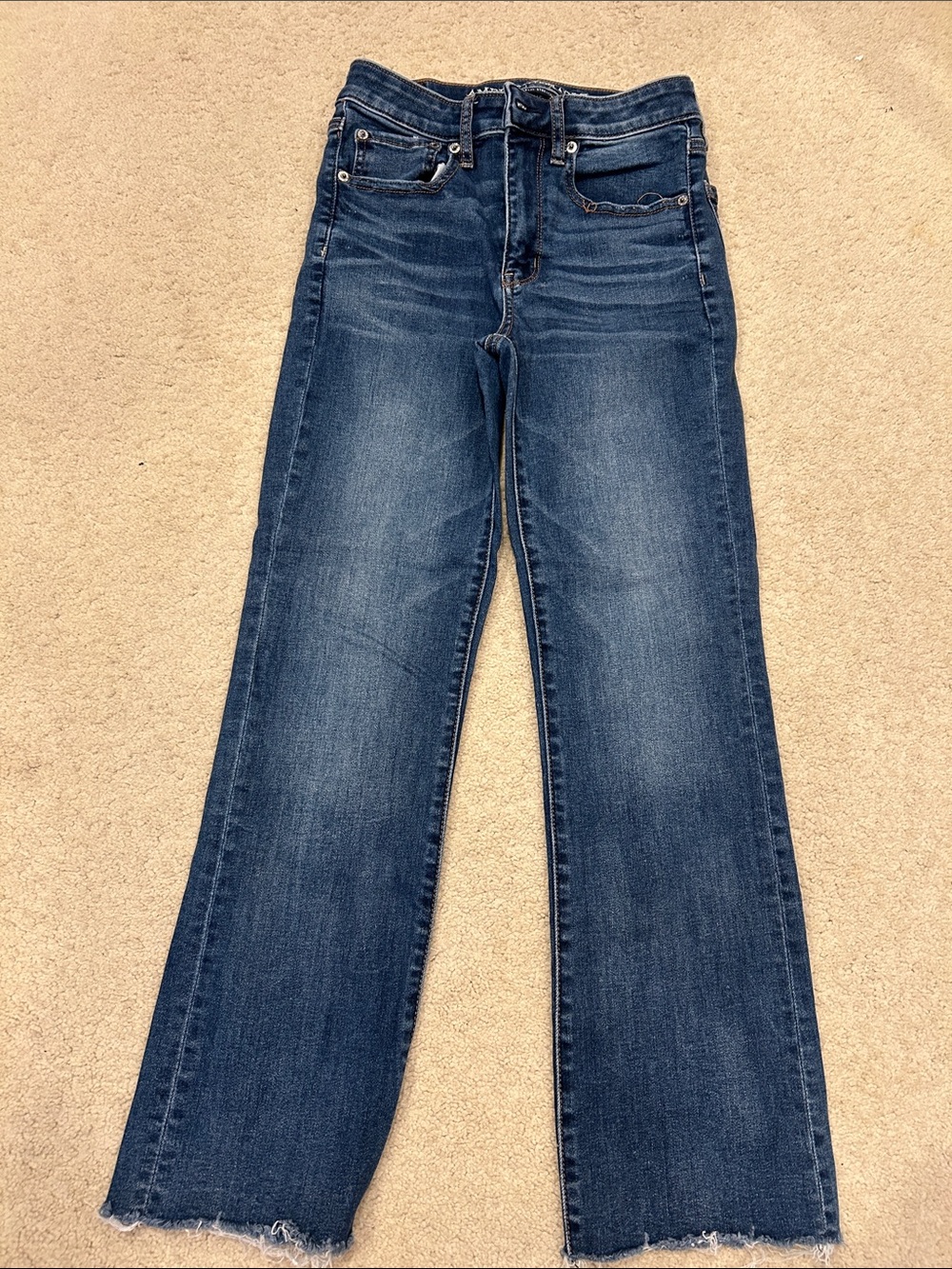 American Eagle Outfitters Dark Blue Wide Leg Jeans